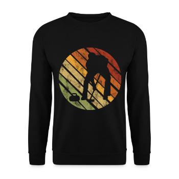 Curling sur glace Curling Retro Cadeau - Sweat-shirt Unisexe - noir - Devant - Alina (178cm) & Michal (187cm)
