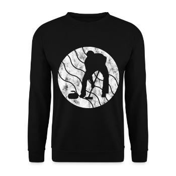 Curling sur glace Curling Retro Cadeau - Sweat-shirt Unisexe - noir - Devant - Alina (178cm) & Michal (187cm)
