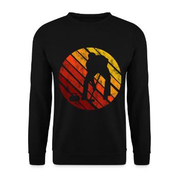 Curling sur glace Curling Retro Cadeau - Sweat-shirt Unisexe - noir - Devant - Alina (178cm) & Michal (187cm)