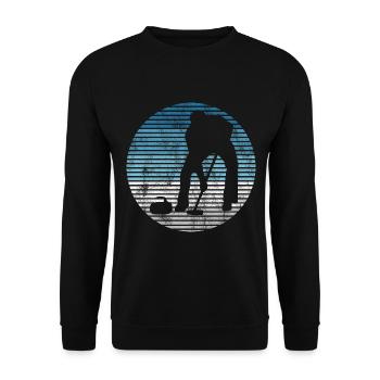 Curling sur glace Curling Retro Cadeau - Sweat-shirt Unisexe - noir - Devant - Alina (178cm) & Michal (187cm)