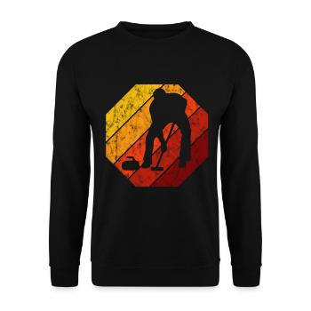 Curling sur glace Curling Retro Cadeau - Sweat-shirt Unisexe - noir - Devant - Alina (178cm) & Michal (187cm)