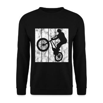 BMX Vélo Vélo Rétro Cadeau Vélo Motocross - Sweat-shirt Unisexe - noir - Devant - Alina (178cm) & Michal (187cm)