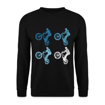 BMX Vélo Vélo Rétro Cadeau Vélo Motocross - Sweat-shirt Unisexe - noir - Devant - Alina (178cm) & Michal (187cm)
