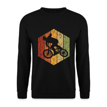 BMX Vélo Vélo Rétro Cadeau Vélo Motocross - Sweat-shirt Unisexe - noir - Devant - Alina (178cm) & Michal (187cm)