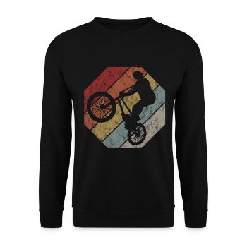 BMX Vélo Vélo Rétro Cadeau Vélo Motocross - Sweat-shirt Unisexe - noir - Devant - Alina (178cm) & Michal (187cm)