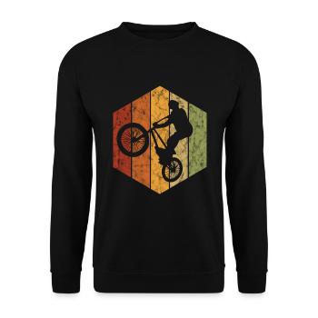 BMX Vélo Vélo Rétro Cadeau Vélo Motocross - Sweat-shirt Unisexe - noir - Devant - Alina (178cm) & Michal (187cm)