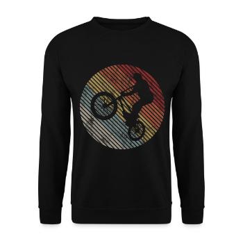 BMX Vélo Vélo Rétro Cadeau Vélo Motocross - Sweat-shirt Unisexe - noir - Devant - Alina (178cm) & Michal (187cm)