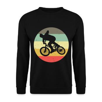 BMX Vélo Vélo Rétro Cadeau Vélo Motocross - Sweat-shirt Unisexe - noir - Devant - Alina (178cm) & Michal (187cm)