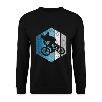 BMX Vélo Vélo Rétro Cadeau Vélo Motocross - Sweat-shirt Unisexe - noir - Devant - Alina (178cm) & Michal (187cm)
