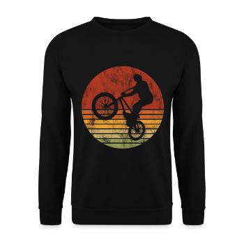 BMX Vélo Vélo Rétro Cadeau Vélo Motocross - Sweat-shirt Unisexe - noir - Devant - Alina (178cm) & Michal (187cm)