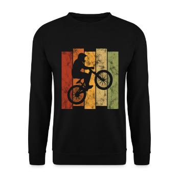 BMX Vélo Vélo Rétro Cadeau Vélo Motocross - Sweat-shirt Unisexe - noir - Devant - Alina (178cm) & Michal (187cm)