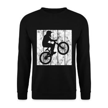 BMX Vélo Vélo Rétro Cadeau Vélo Motocross - Sweat-shirt Unisexe - noir - Devant - Alina (178cm) & Michal (187cm)