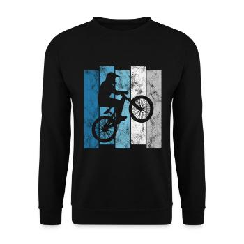 BMX Vélo Vélo Rétro Cadeau Vélo Motocross - Sweat-shirt Unisexe - noir - Devant - Alina (178cm) & Michal (187cm)