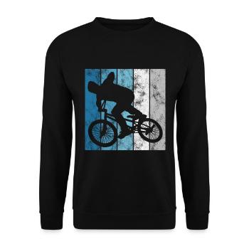 BMX Vélo Vélo Rétro Cadeau Vélo Motocross - Sweat-shirt Unisexe - noir - Devant - Alina (178cm) & Michal (187cm)