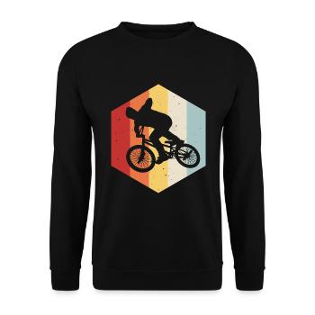 BMX Vélo Vélo Rétro Cadeau Vélo Motocross - Sweat-shirt Unisexe - noir - Devant - Alina (178cm) & Michal (187cm)