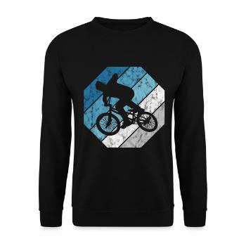 BMX Vélo Vélo Rétro Cadeau Vélo Motocross - Sweat-shirt Unisexe - noir - Devant - Alina (178cm) & Michal (187cm)