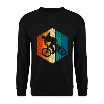 BMX Vélo Vélo Rétro Cadeau Vélo Motocross - Sweat-shirt Unisexe - noir - Devant - Alina (178cm) & Michal (187cm)