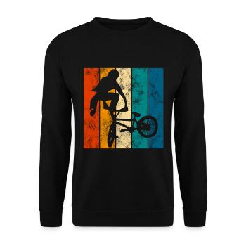 BMX Vélo Vélo Rétro Cadeau Vélo Motocross - Sweat-shirt Unisexe - noir - Devant - Alina (178cm) & Michal (187cm)