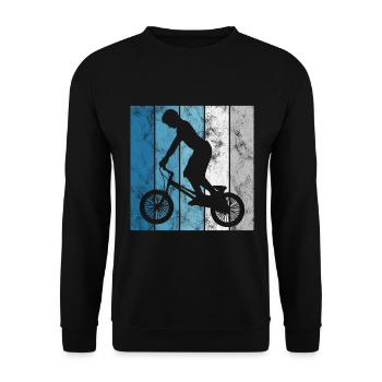 BMX Vélo Vélo Rétro Cadeau Vélo Motocross - Sweat-shirt Unisexe - noir - Devant - Alina (178cm) & Michal (187cm)