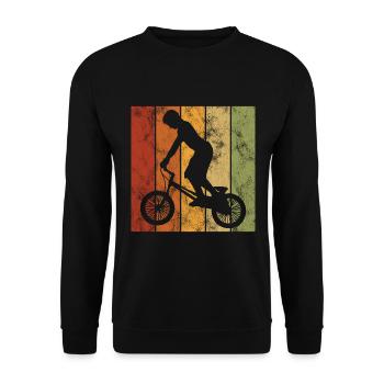 BMX Vélo Vélo Rétro Cadeau Vélo Motocross - Sweat-shirt Unisexe - noir - Devant - Alina (178cm) & Michal (187cm)