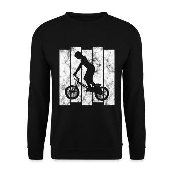 BMX Vélo Vélo Rétro Cadeau Vélo Motocross - Sweat-shirt Unisexe - noir - Devant - Alina (178cm) & Michal (187cm)