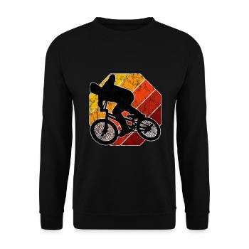 BMX Vélo Vélo Rétro Cadeau Vélo Motocross - Sweat-shirt Unisexe - noir - Devant - Alina (178cm) & Michal (187cm)