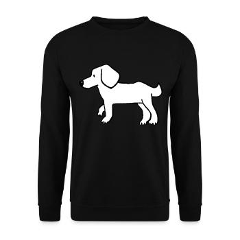 Dog Animal Symbol Pet - Unisex Sweatshirt - black - Front - Alina (178cm) & Michal (187cm)