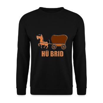 PFERD - PLANWAGEN - HÜ BRID - AUTO - HYBRID AUTOS - Unisex Pullover - Schwarz - Vorne - Alina (178cm) & Michal (187cm)