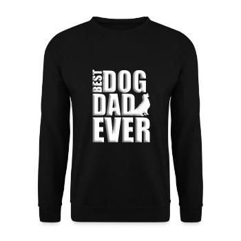 HUND - HUNDE - HERRCHEN - BEST DOG DAD EVER - Unisex Pullover - Schwarz - Vorne - Alina (178cm) & Michal (187cm)