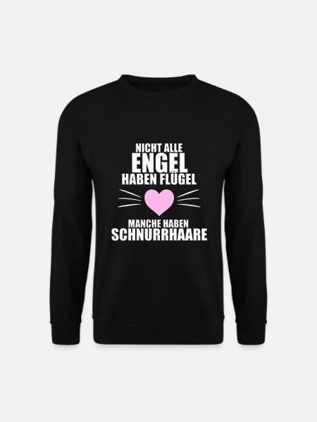 KATZE - KATER - NICHT ALLE ENGEL HABEN FLÜGEL... - Unisex Pullover - Schwarz