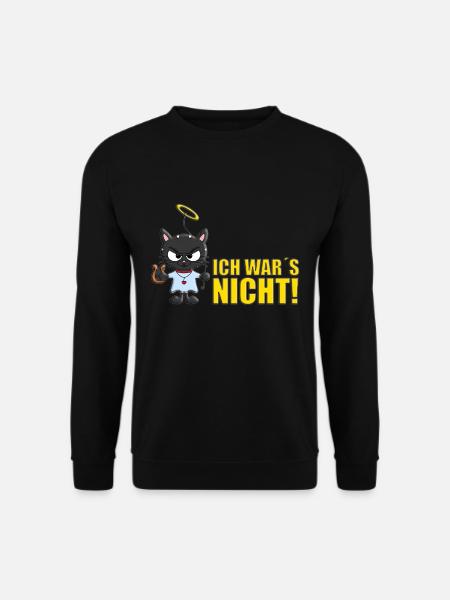 ENGEL - KATZE - KATER - ICH WAR´S NICHT! - Unisex Pullover - Schwarz