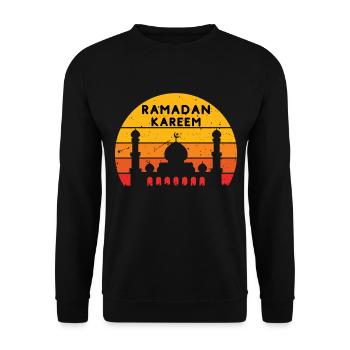 Ramadan Kareem Sunset - Unisex Pullover - Schwarz - Vorne - Alina (178cm) & Michal (187cm)
