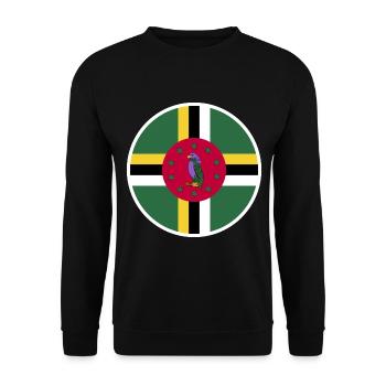 Dominica Dominican Flag - Unisex Sweatshirt - black - Front - Alina (178cm) & Michal (187cm)