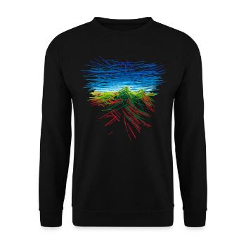 La montagne en moi - Sweat-shirt Unisexe - noir - Devant - Alina (178cm) & Michal (187cm)