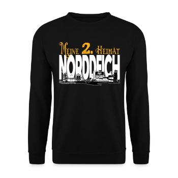 Norddeich Nordsee Urlaub Ostfriesland Norden Moin - Unisex Pullover - Schwarz - Vorne - Alina (178cm) & Michal (187cm)
