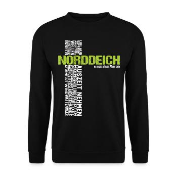 Norddeich Holiday North Sea East Frisia Coast North - Unisex Sweatshirt - black - Front - Alina (178cm) & Michal (187cm)