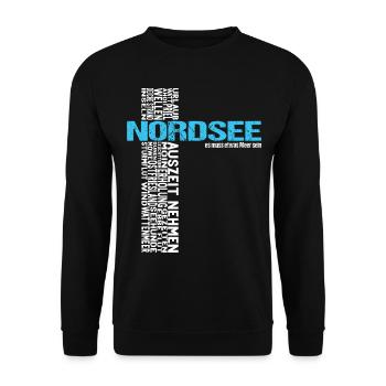 North Sea Holiday North Holiday Ready Gift Idea - Unisex Sweatshirt - black - Front - Alina (178cm) & Michal (187cm)