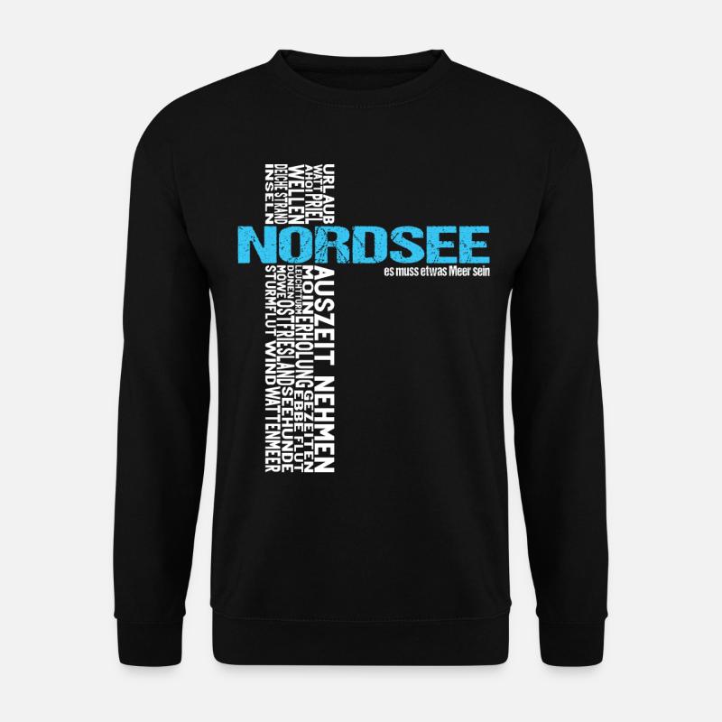 Nordsee Urlaub Norddeich Urlaubsreif Geschenkidee - Unisex Pullover - Schwarz