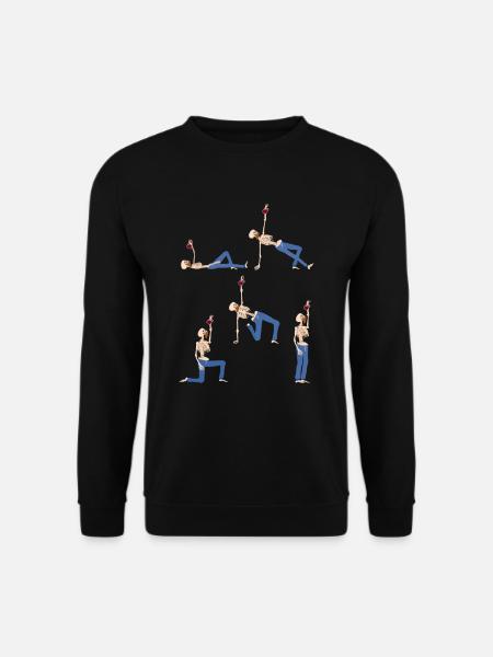 Skelett Kettlebell Training get up or die trying - Unisex Pullover - Schwarz