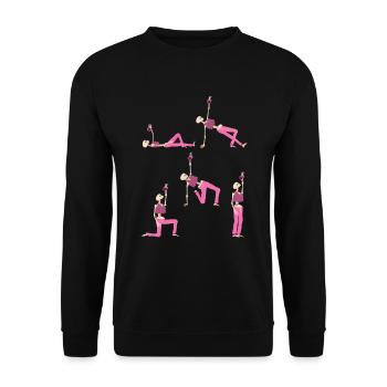 Skeleton gym fitness women kettlebell get up - Unisex Sweatshirt - black - Front - Alina (178cm) & Michal (187cm)