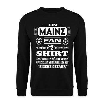 Fußball Fan Fussballverein Mainz - Unisex Pullover - Schwarz - Vorne - Alina (178cm) & Michal (187cm)