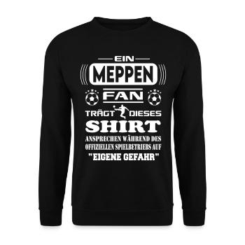 Fußball Fan Fussballverein Meppen - Unisex Pullover - Schwarz - Vorne - Alina (178cm) & Michal (187cm)