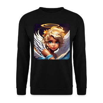 Mignon petit ange - Sweat-shirt Unisexe - noir - Devant - Alina (178cm) & Michal (187cm)