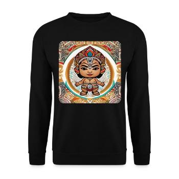 Chaman mystique - Sweat-shirt Unisexe - noir - Devant - Alina (178cm) & Michal (187cm)