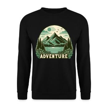 Adventure - Unisex Sweatshirt - black - Front - Alina (178cm) & Michal (187cm)