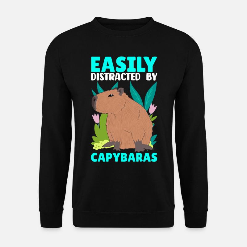 Capybara Capy - Unisex Pullover - Schwarz