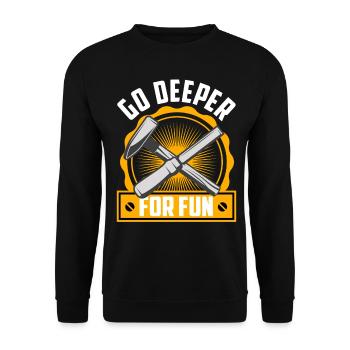 Chasse aux roches Chasseur de minéraux - Sweat-shirt Unisexe - noir - Devant - Alina (178cm) & Michal (187cm)