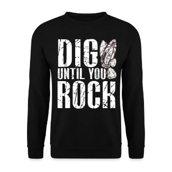 Chasse aux roches Chasseur de minéraux - Sweat-shirt Unisexe - noir - Devant - Alina (178cm) & Michal (187cm)