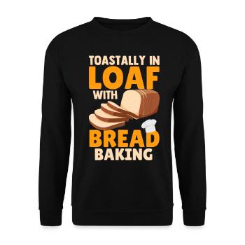 Brotbacken Brotbackautomat - Unisex Pullover - Schwarz - Vorne - Alina (178cm) & Michal (187cm)