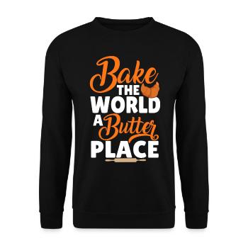 Bread Baking Bread Maker - Unisex Sweatshirt - black - Front - Alina (178cm) & Michal (187cm)